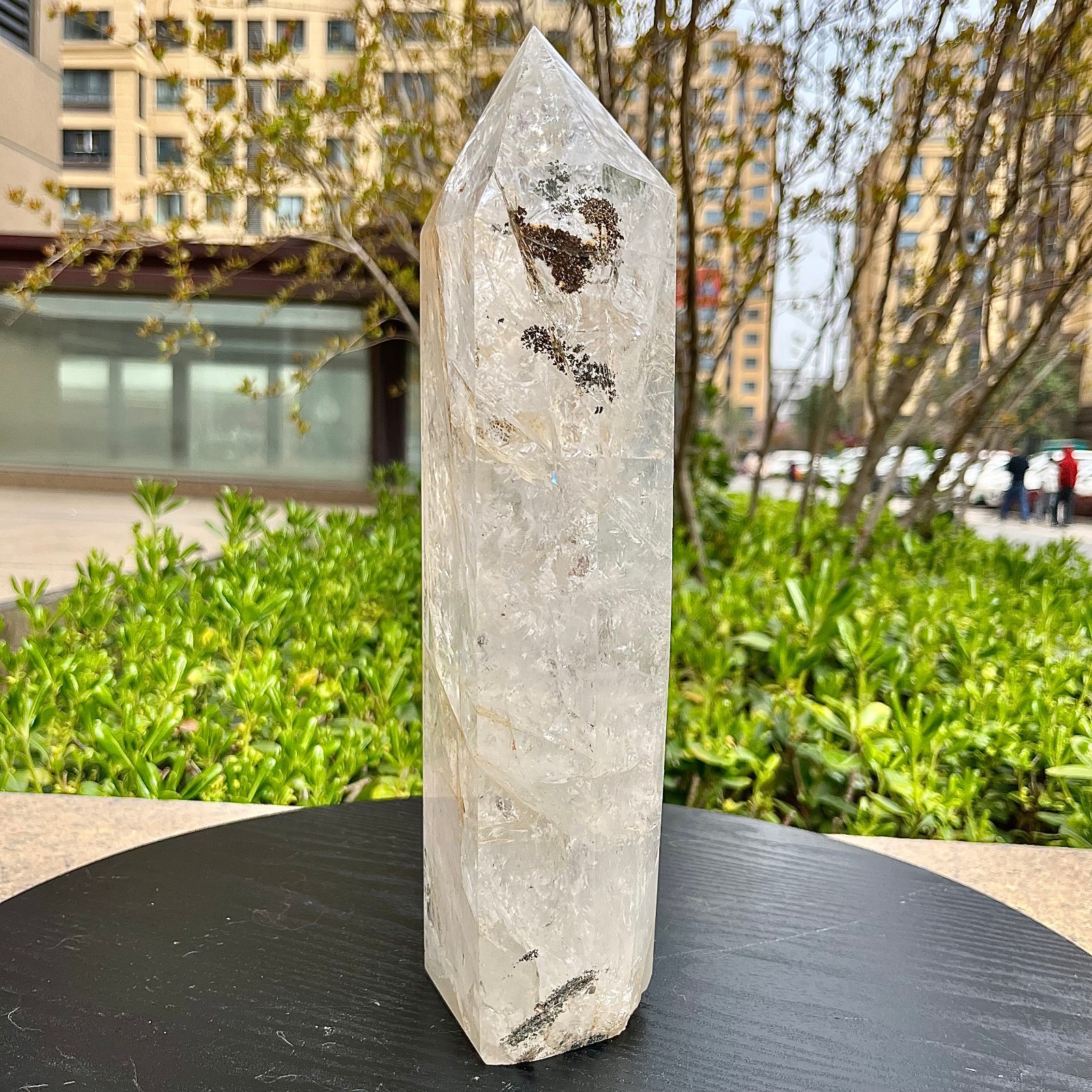 Clear Quartz Crystal Tower Point Home Office Desk Decor Ornament 6.5 lb