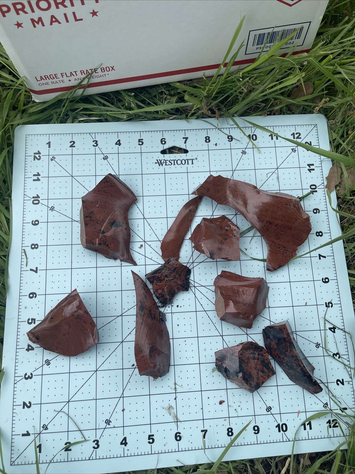 Raw Mahogany Obsidian Crystal Chunks Rough Stones Black Crystals Gemstones 1lb