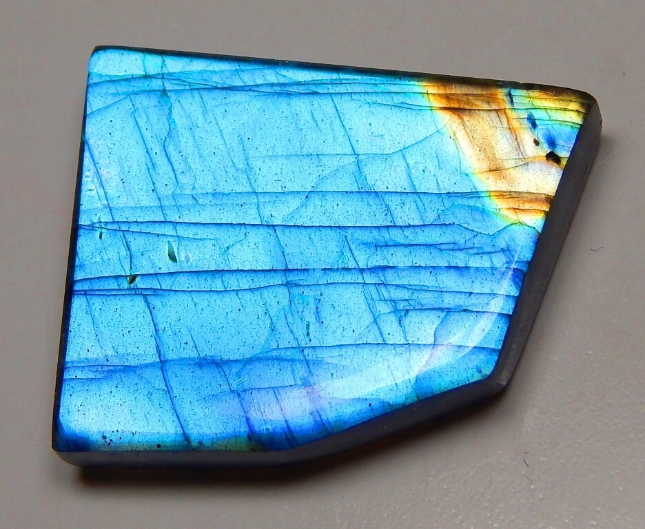 Natural Labradorite Slab, 1.25″ – 9″ High Flash Polish Labradorite, Pick a Size