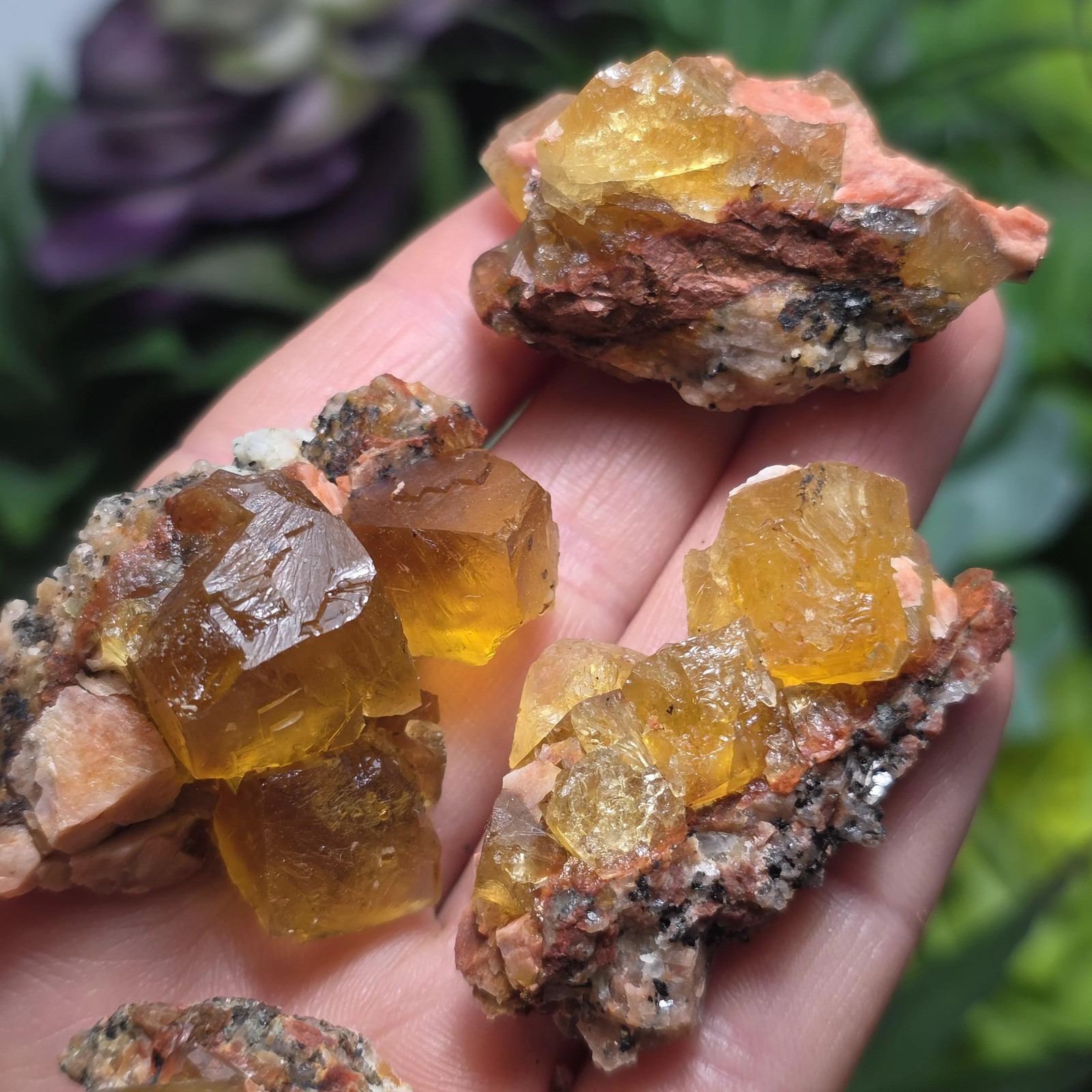 Yellow Fluorite Cluster