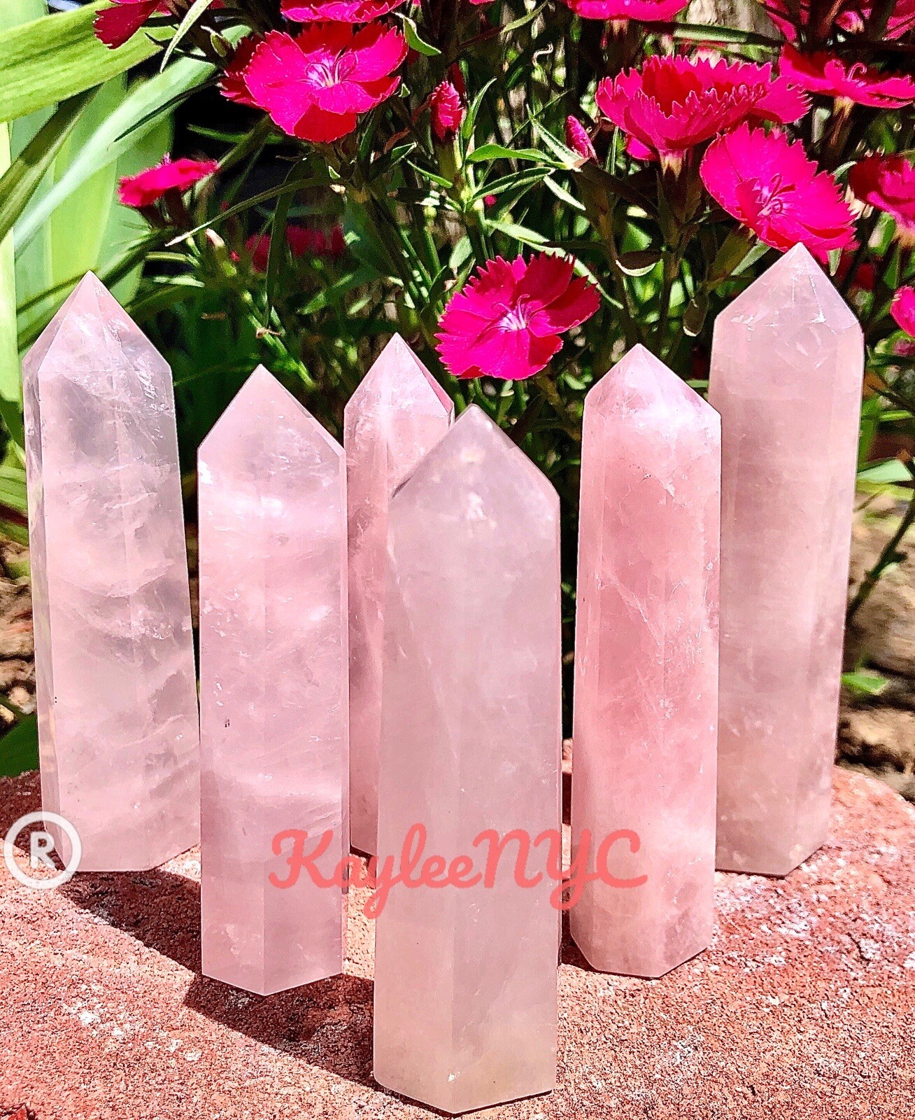 Wholesale Lot 1 Lb Natural Rose Quartz Obelisk Tower Point Crystal Natural