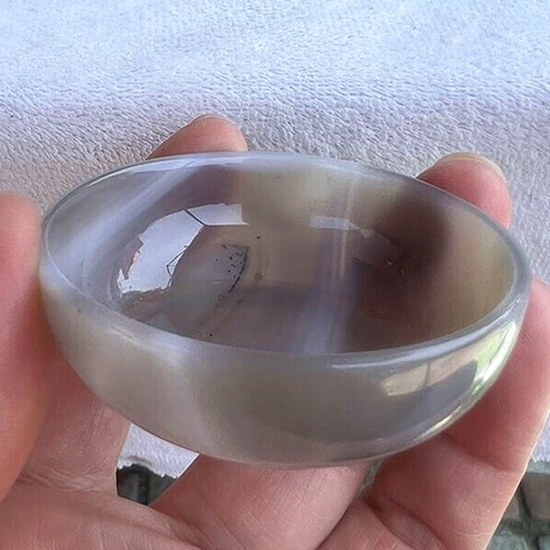1 PC Natural Agate Bowl Home Decoration quartz Crystal Reiki Healing