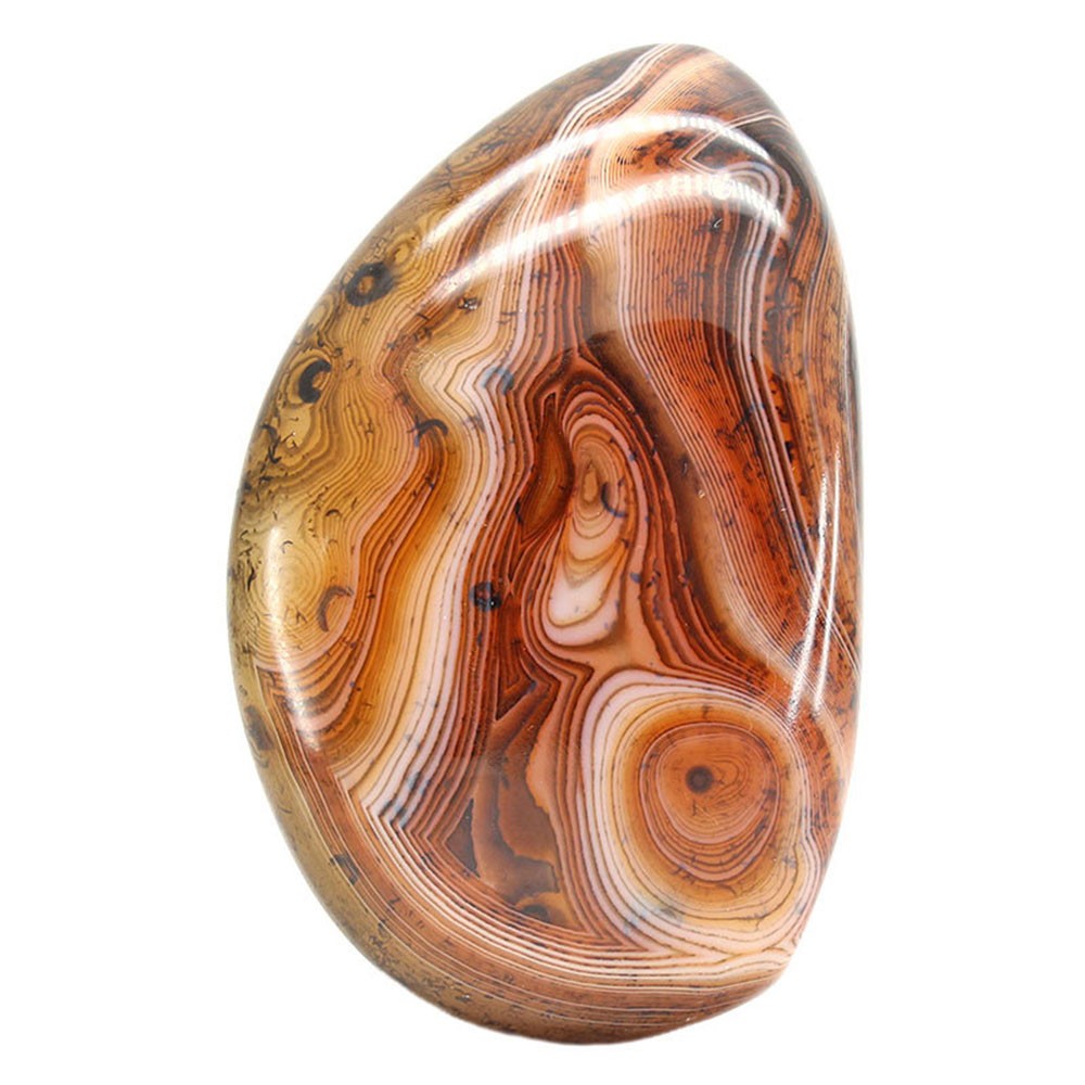 Natural 4-5cm Tumbled Silk Banded Lace Agate Crystal Sardonyx Carnelian Stone