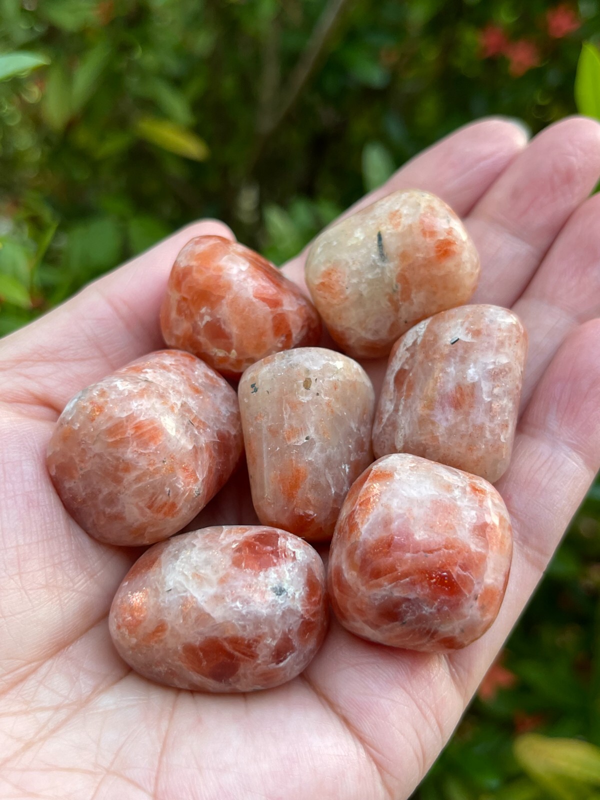 Grade A++ Sunstone Tumbled Stone, 1-1.25″ Tumbled Sunstone, Pick How Many