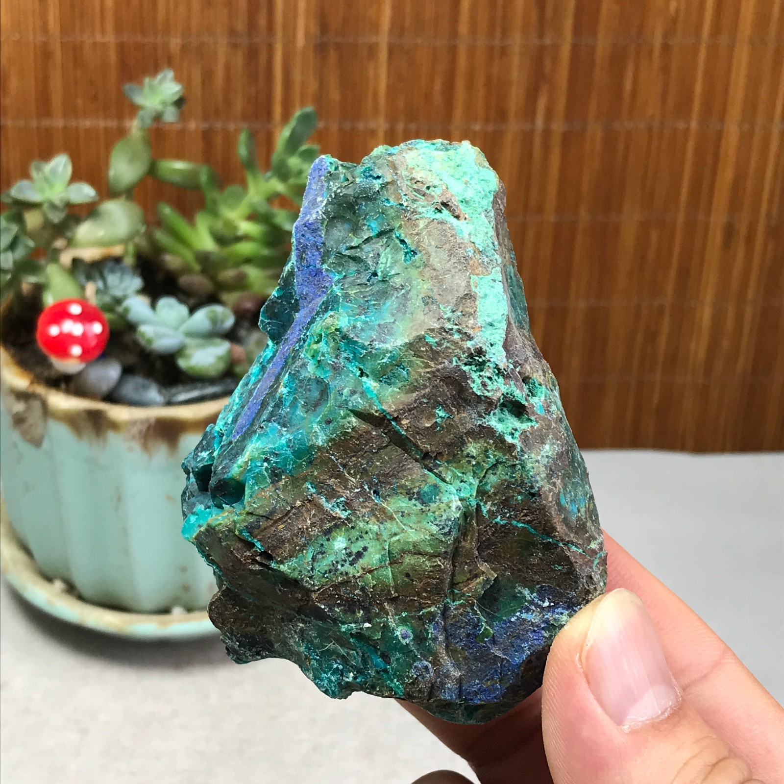 144g Natural Azurite/Malachite gemstone Rough original Crystal Specimen A5941