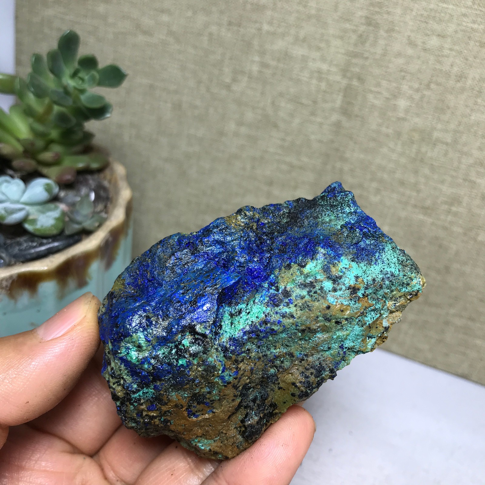 99g Natural Azurite Malachite gemstone Rough original Crystal Specimen A5177