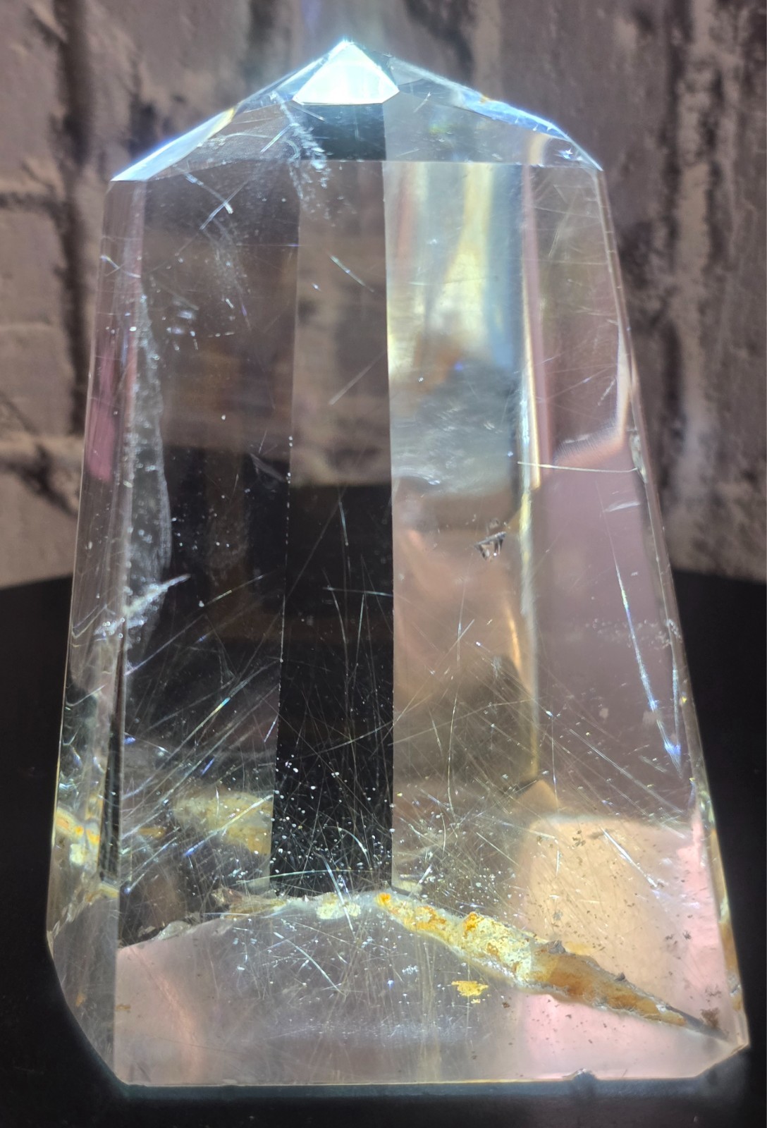 Rare Rutile Garden Quartz Crystal Tower Brazil Rainbow Inclusions 285.72g