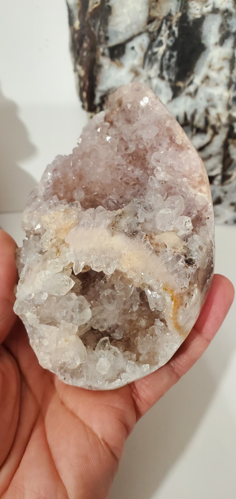 Pink Amethyst Cluster Freeform Geode 408g