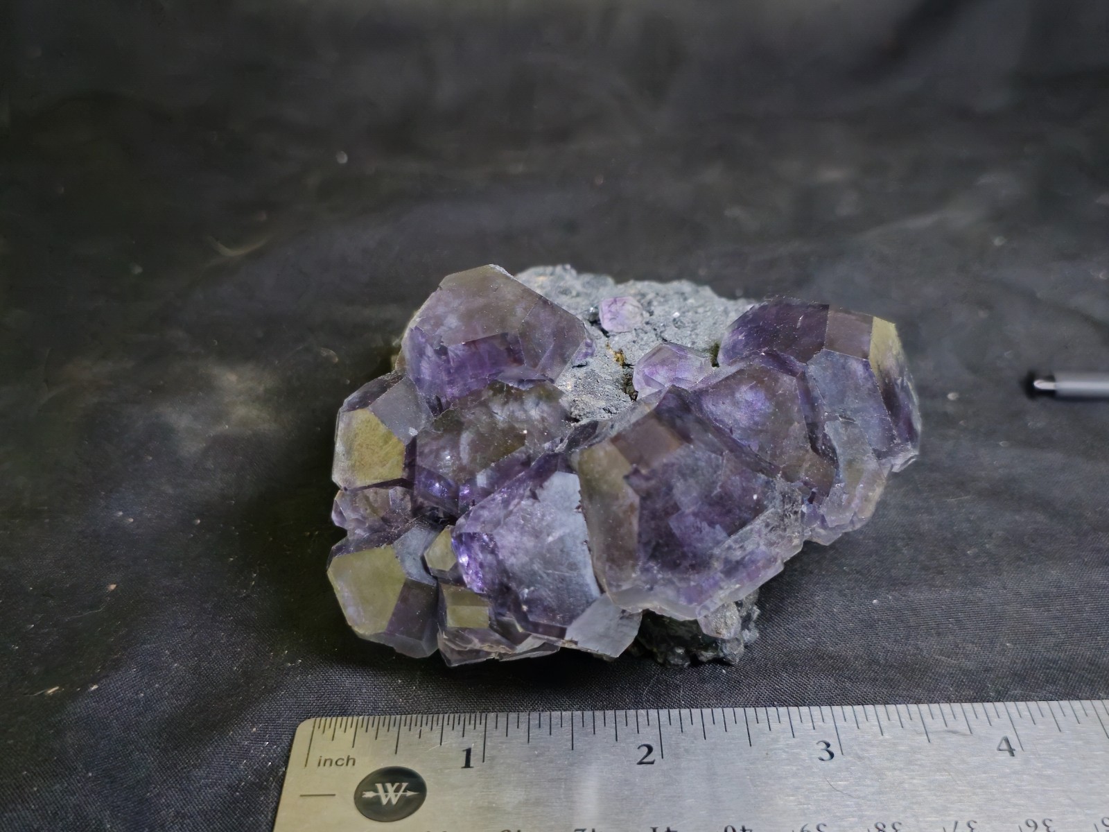 Rare natural Tanzanite Fluorite crystal old stock.