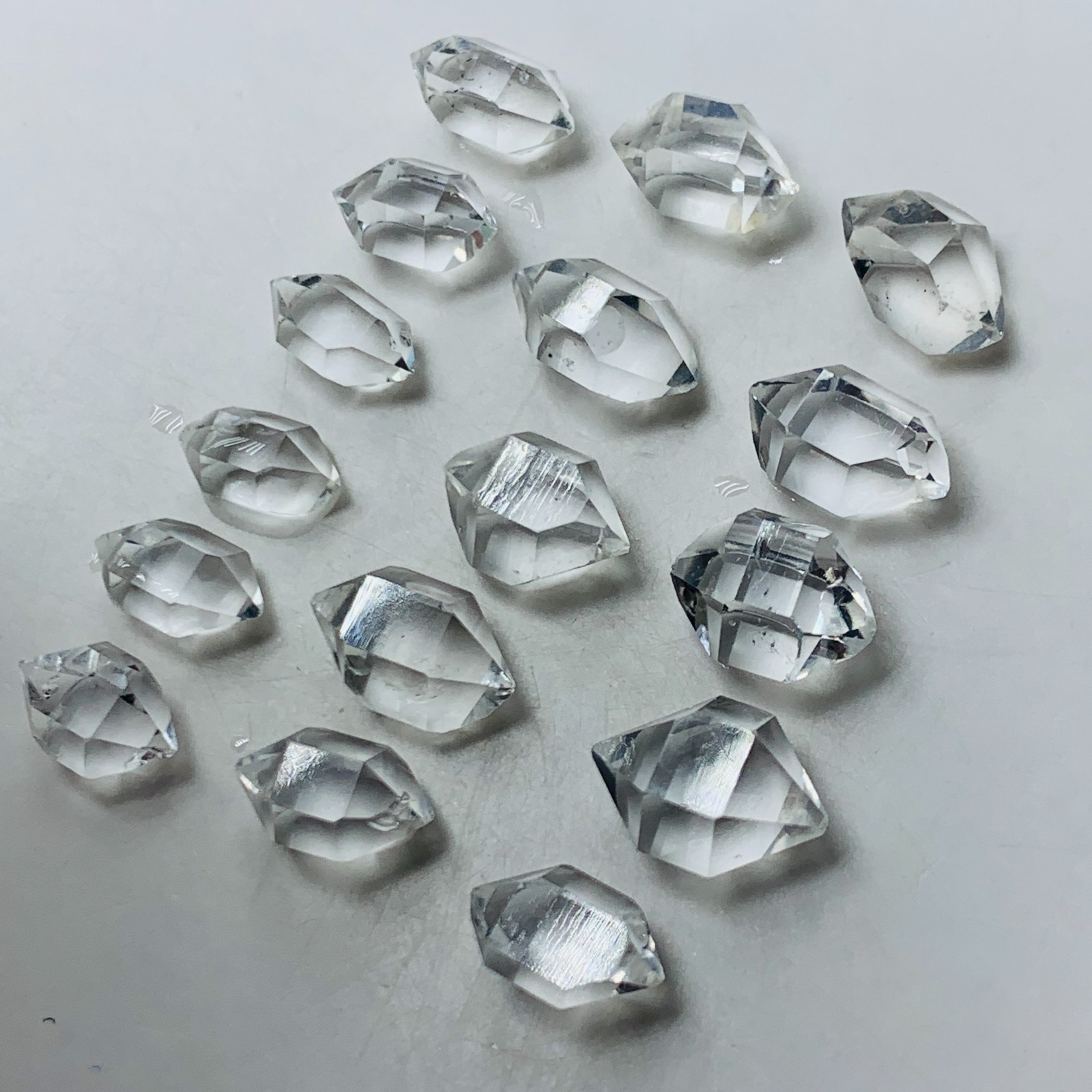 16PC small rare Herkimer diamond, quartz crystal, gemstone gift 20ct 8-10MM