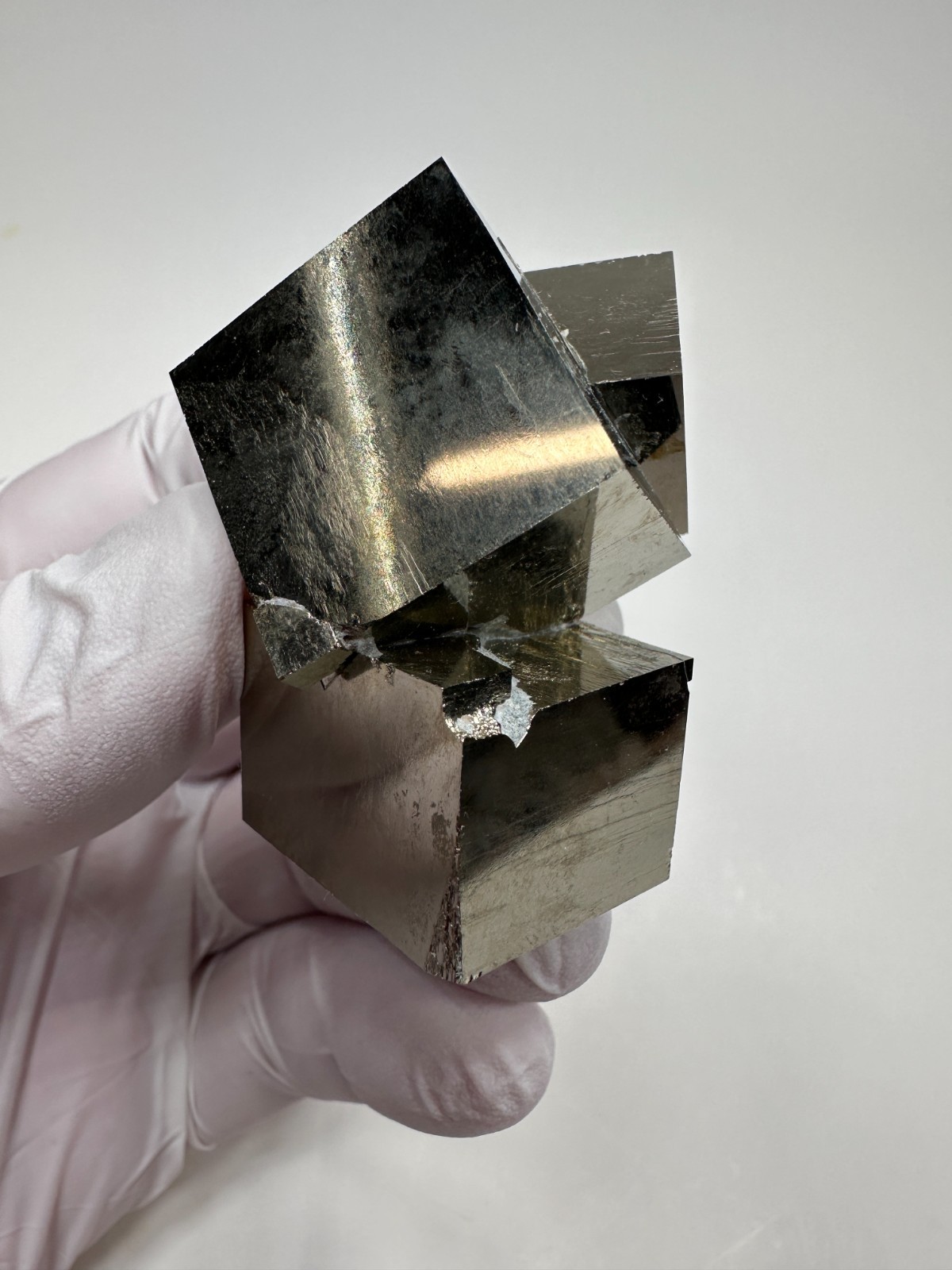 LARGE Rare Lusterous Entwined Interlocking Rectangle Pyrite Cube Cluster_Spain