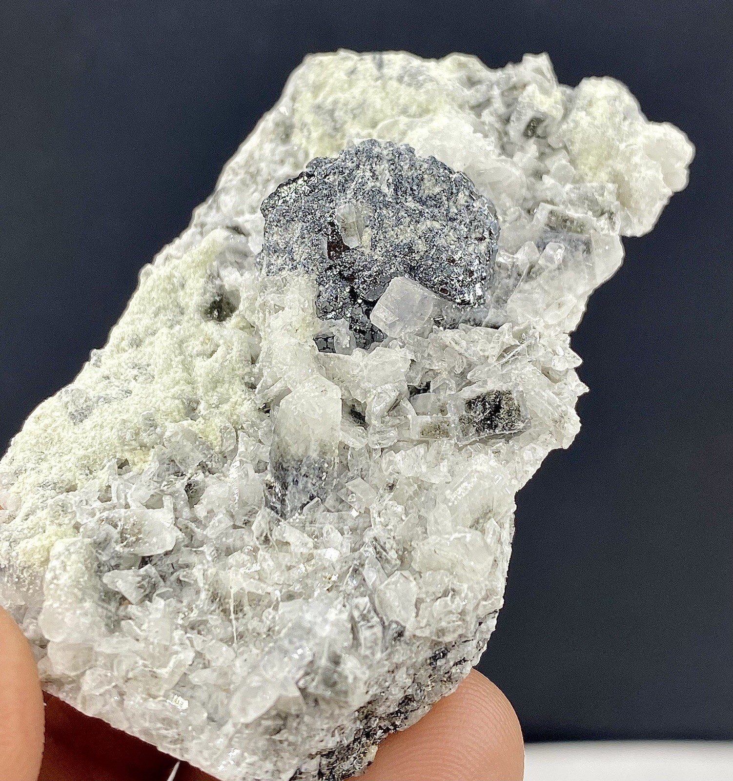 Hematite Crystal Specimen/ Sparkling Metallic Mineral, Pakistan 51 Gram