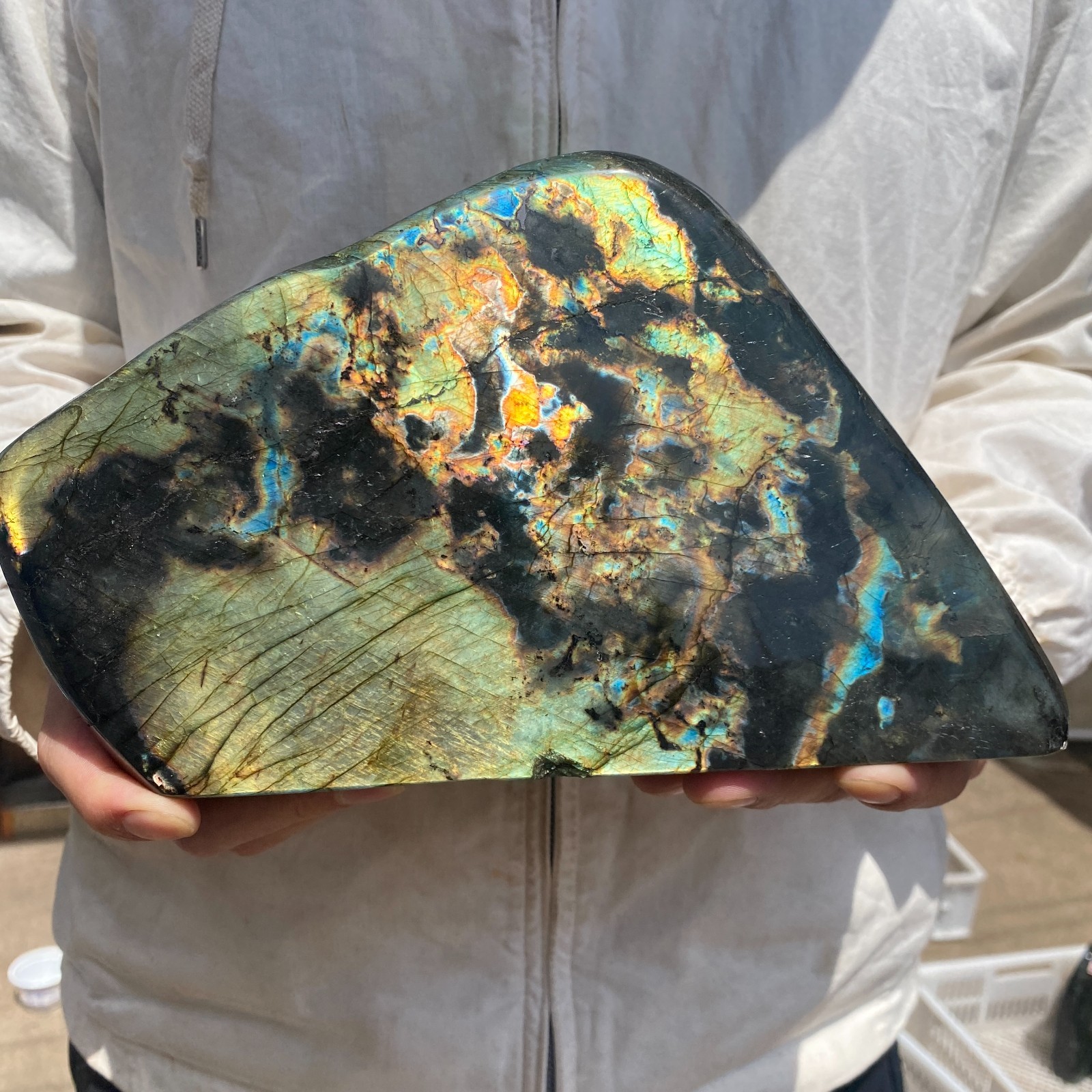 10lb Natural Flash Labradorite Quartz Crystal Freeform rough Mineral Healing