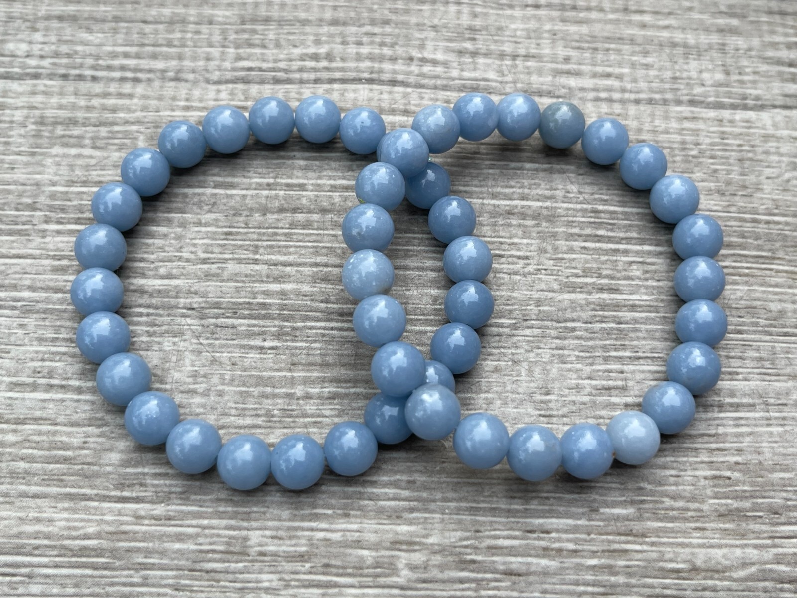 Grade A++ Angelite Crystal Bead Bracelet 8mm,Genuine Gemstone Bracelet,Bulk Lot