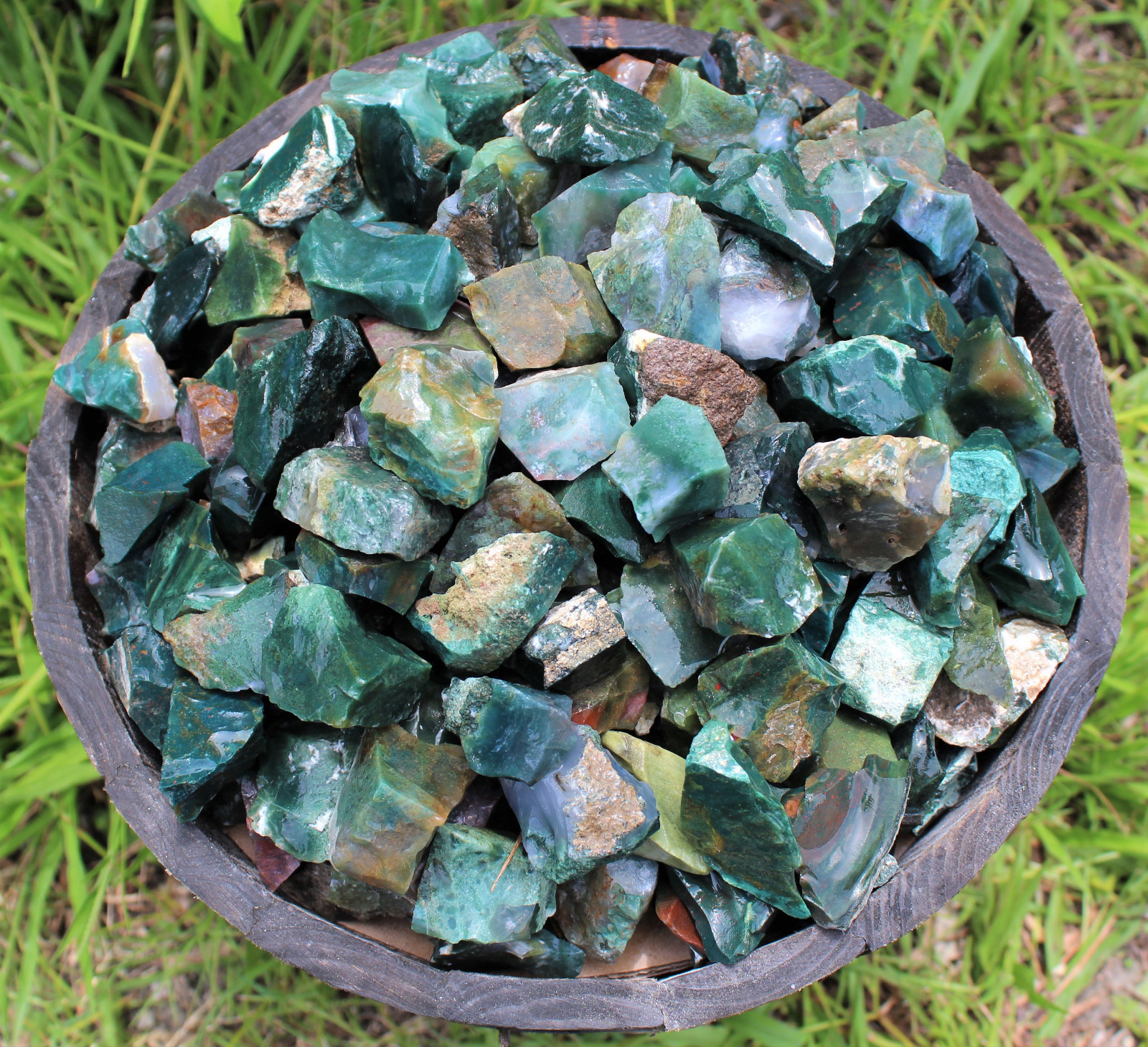 1/4 lb Bulk Lot Natural Rough Bloodstone Raw Rock Stone (Crystal Healing 4 oz)
