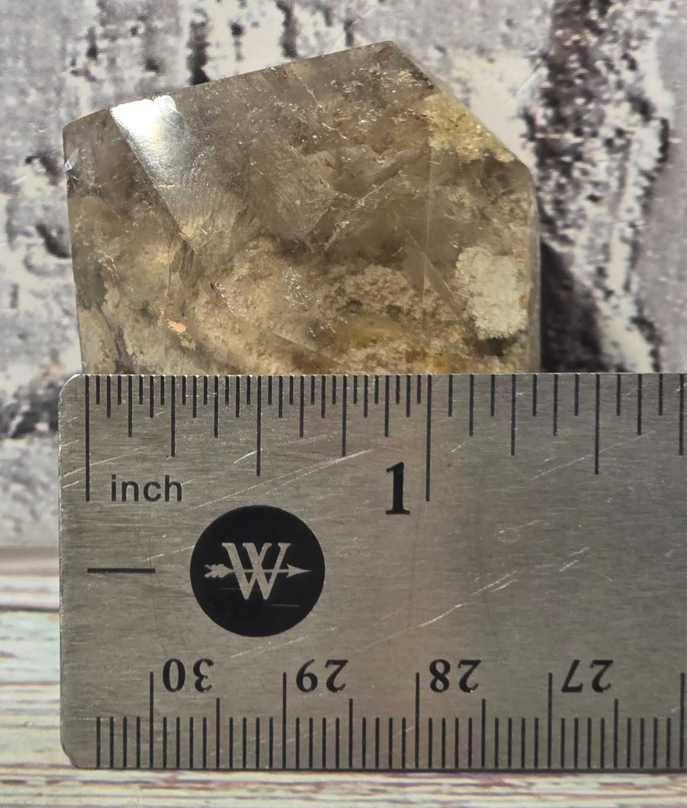 Natural White Garden Quartz Crystal Point Phantom Inclusion Brazil 54.11g