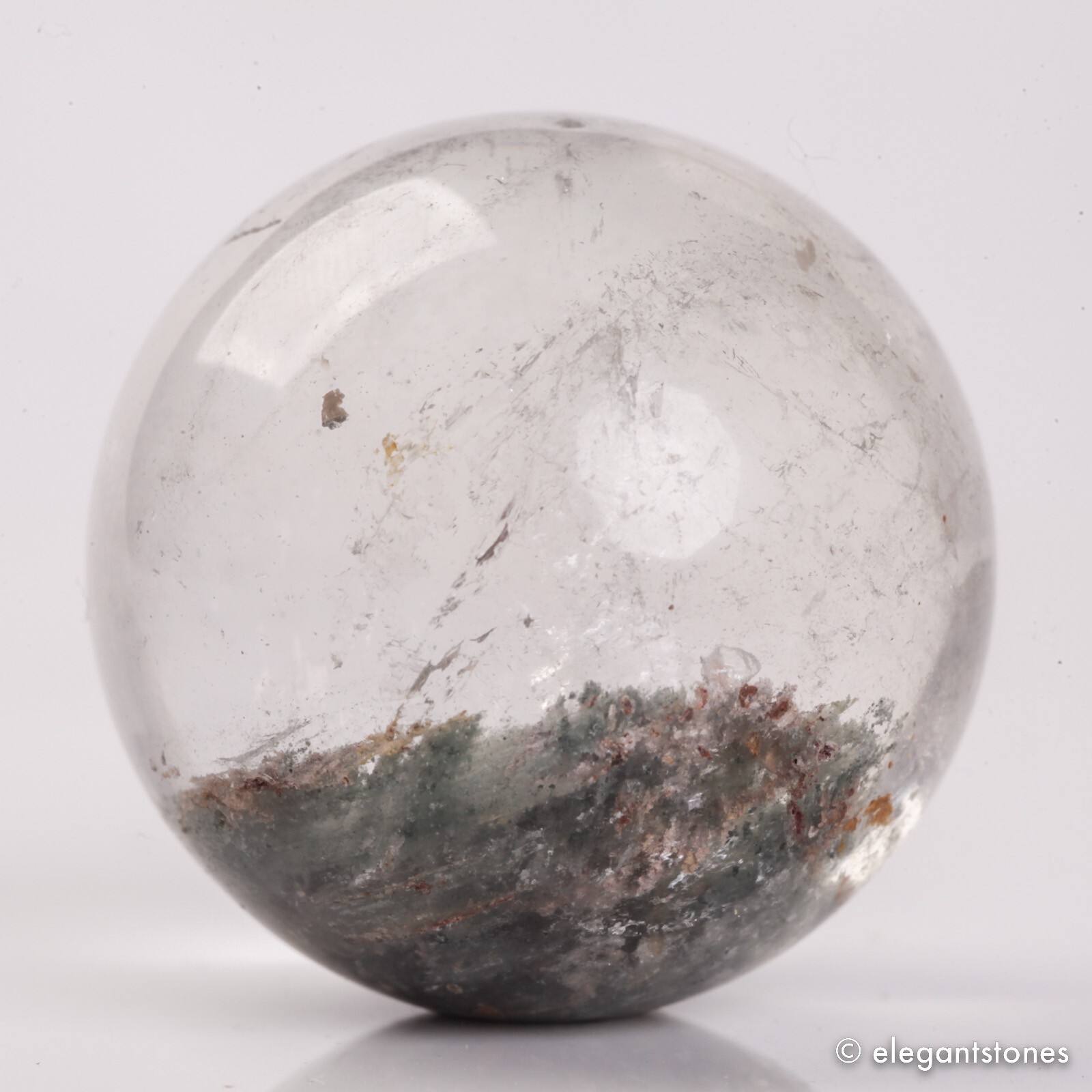 60g35mm Natural Garden/Phantom/Ghost/Lodolite Quartz Crystal Sphere Healing Ball