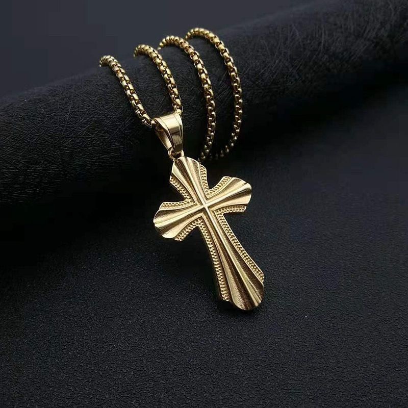 Men’s Fashion Jewelry Retro cross Pendant Skull Necklace Gift Healing