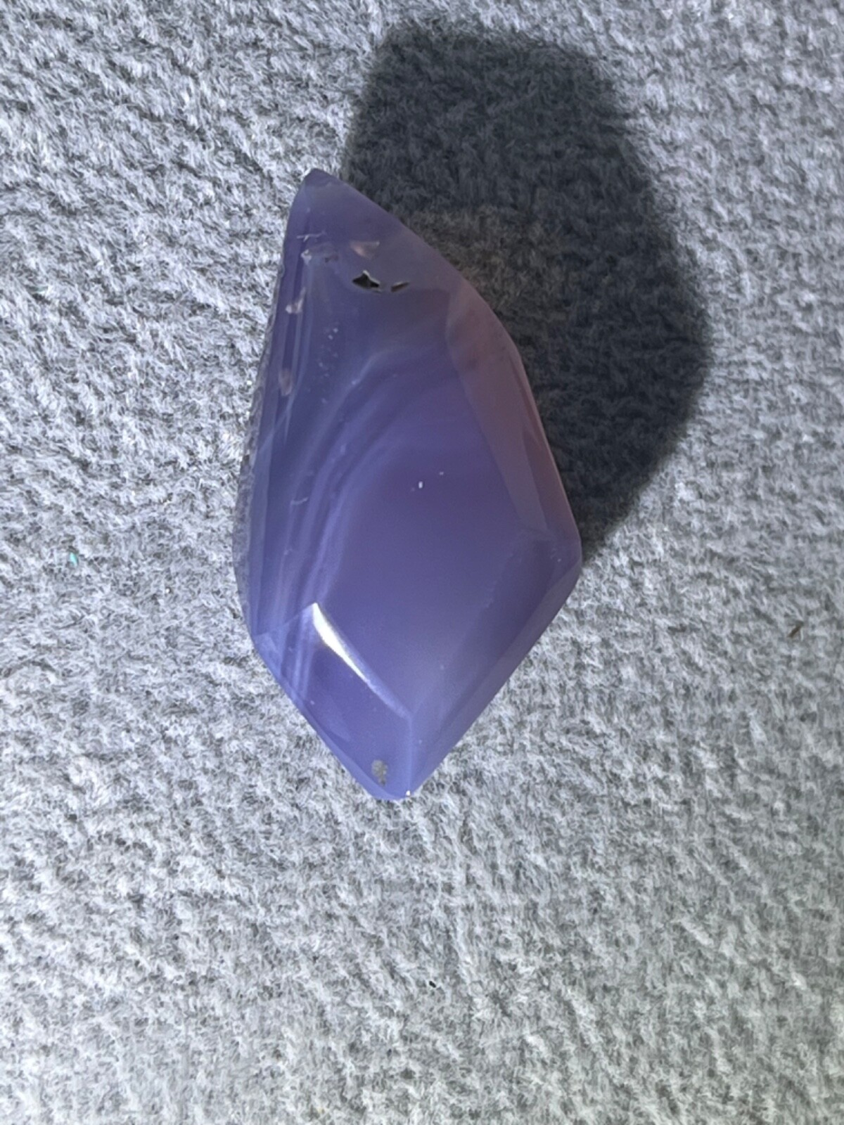 Purple chalcedony 43.55 ct Unique Handmade polished crystal. origin Indonesia