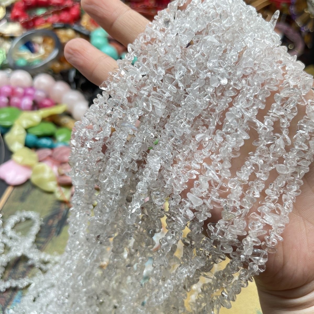 Clear Quartz Crystals Irregular Beads Can Diy Healing Overall length: 80mm