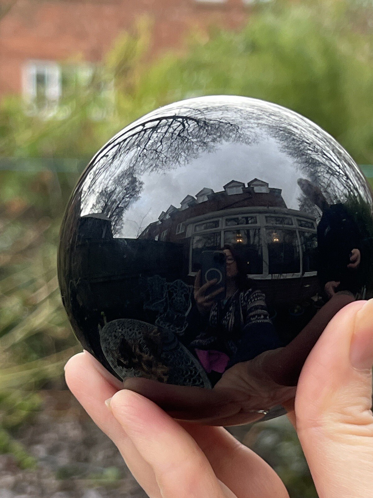Black Obsidian Crystal Ball Large AAA+ Powerful / Creative / Protective 80mm