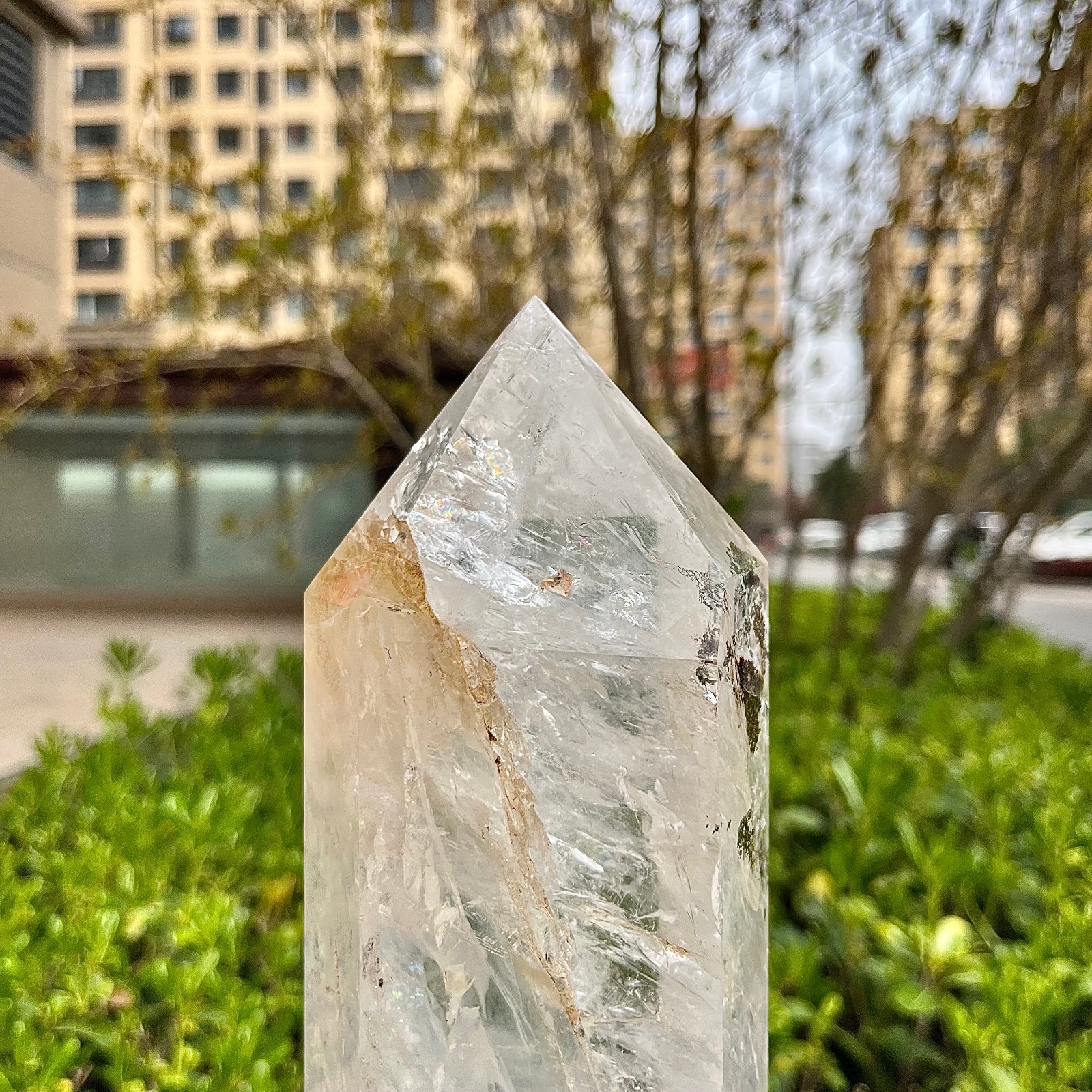 Clear Quartz Crystal Tower Point Home Office Desk Decor Ornament 6.5 lb