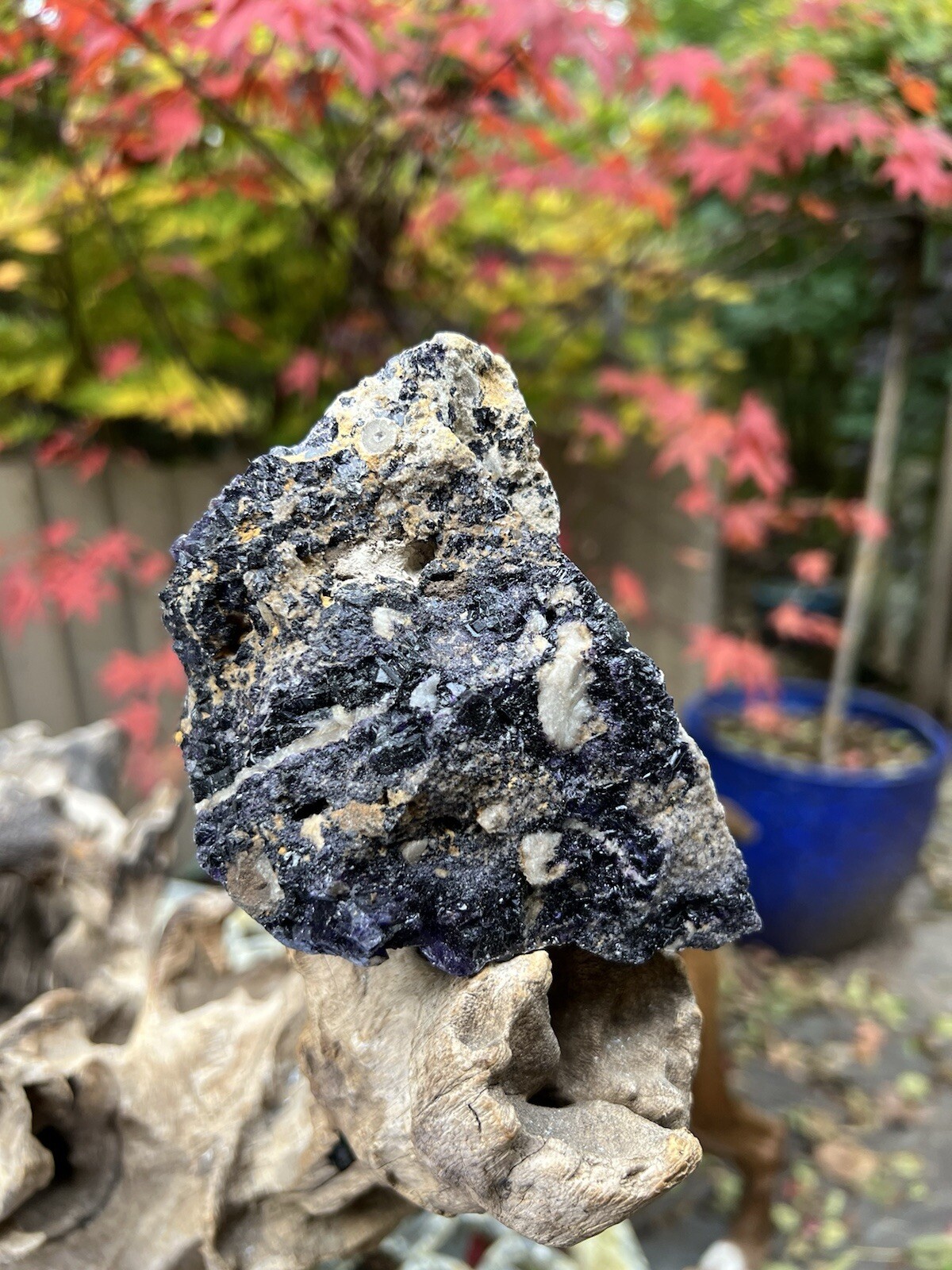 Blue John Fluorite Mineral Specimen United Kingdom 508g 3