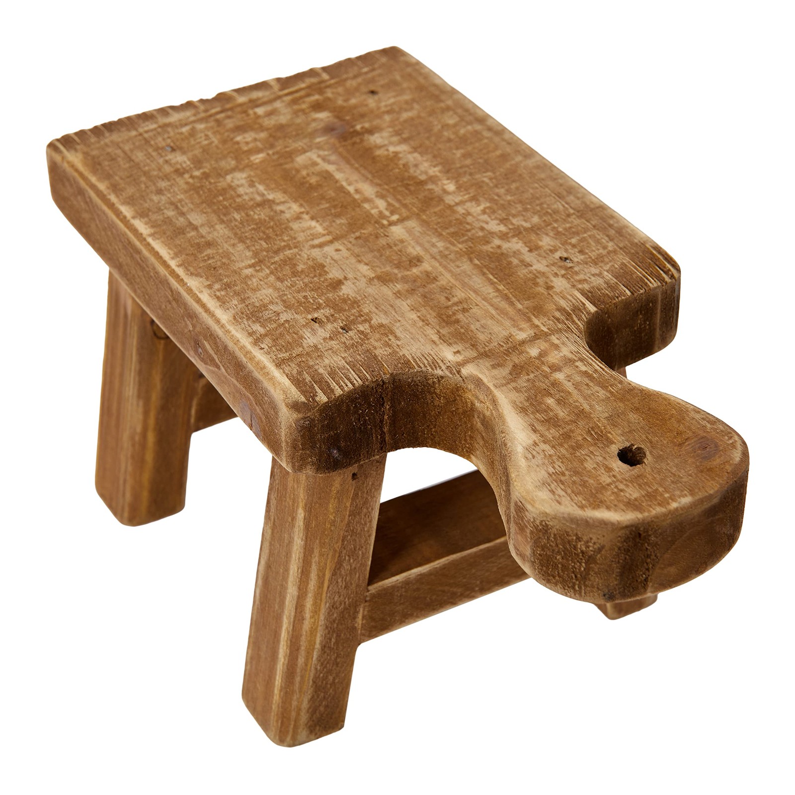 Small Wood Pedestal with Handle