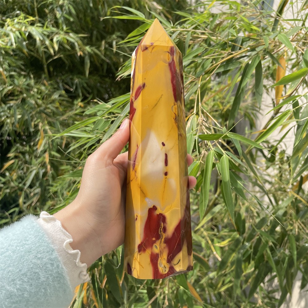 2.4LB 9.5″Natural A+ Mookaite Jasper Obelisk Crystal Reiki Tower Heal Decor