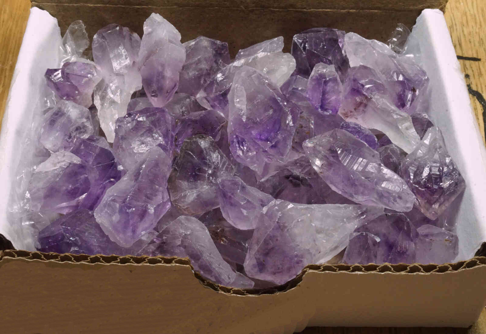 Amethyst Crystal Points Collection 1/2 Lb Natural Dark Purple Crystals Brazil