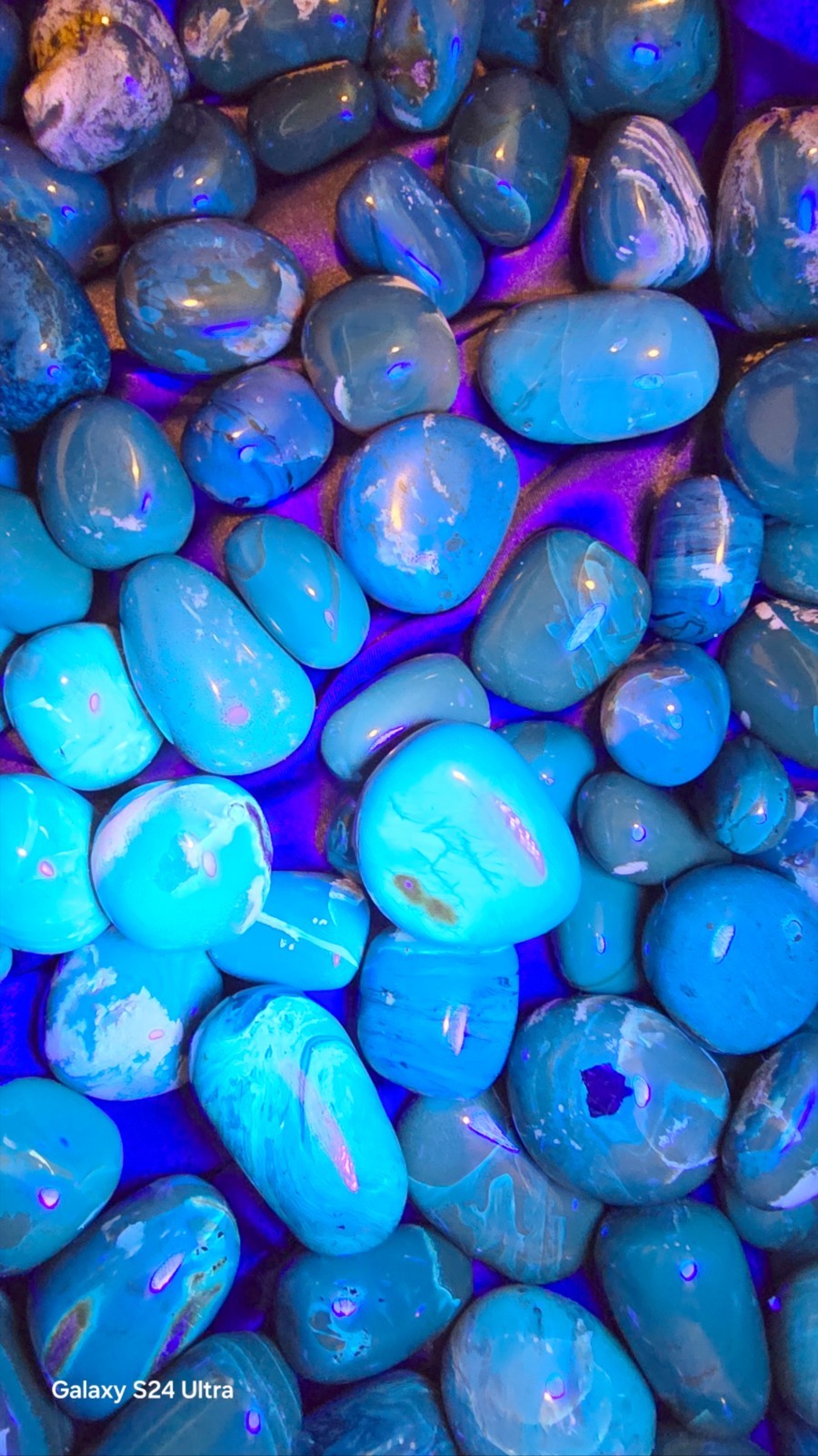 Indonesian Blue Amber Tumbles (Each is a unique, random selected gift of nature)