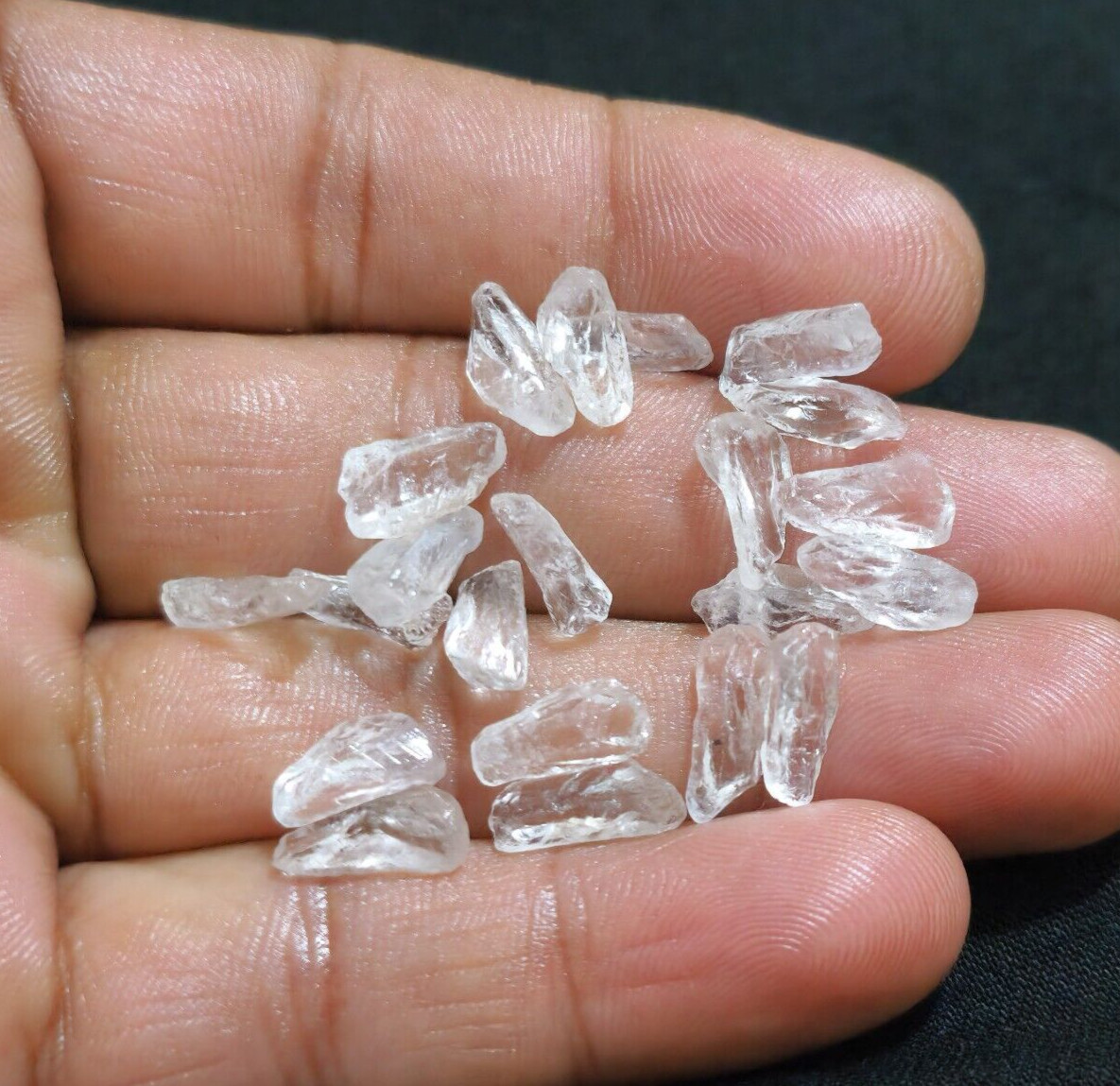 Gorgeous Huge Crystal Quartz Raw 21 Pcs Lot Size 10-12 MM Rough Gemstone Jewelry