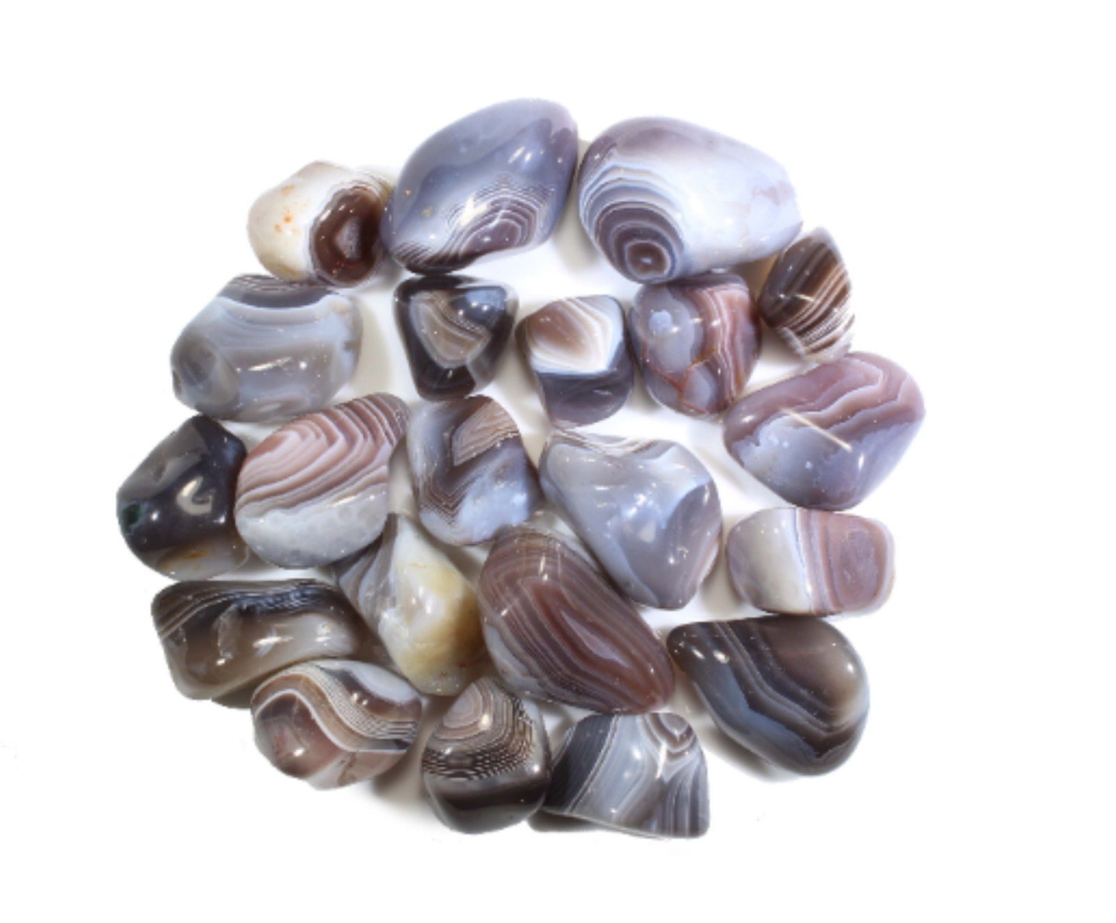 Grey Botswana Tumbled Gemstones – Bulk Wholesale Options – 1 LB