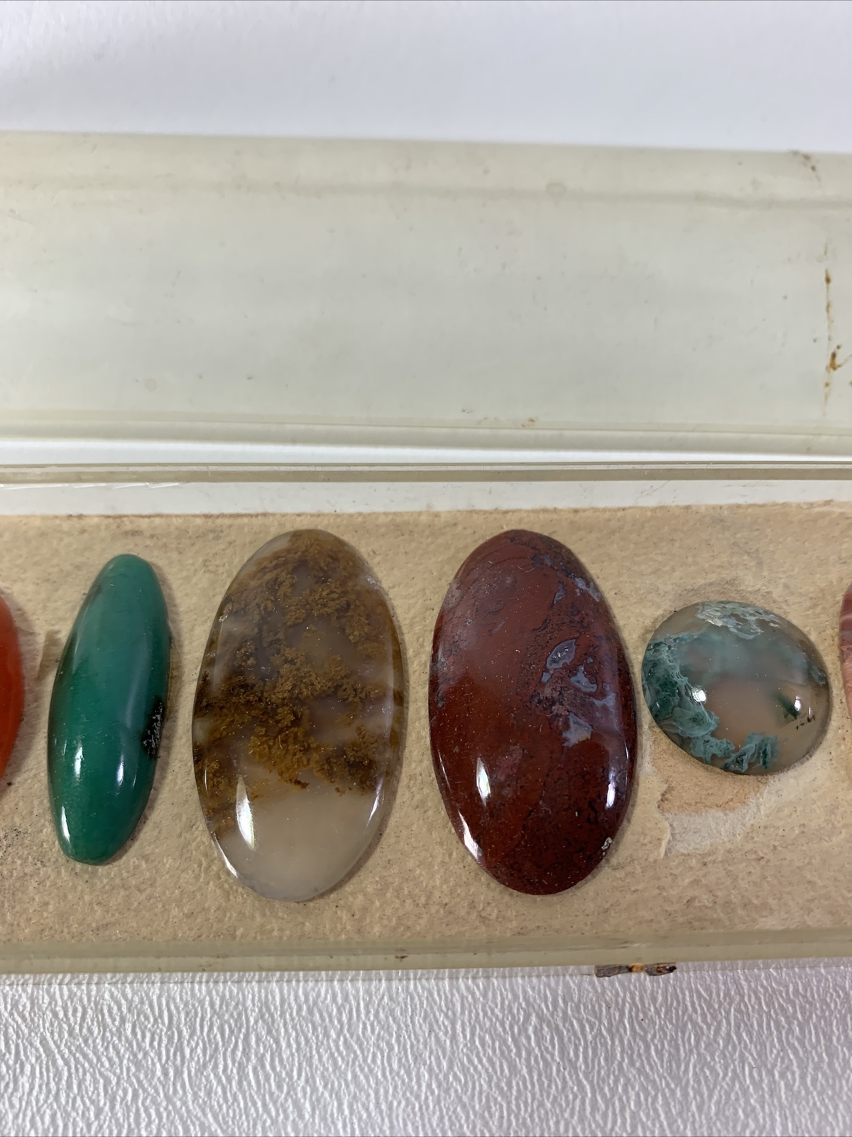 12 Natural Round Smooth Buffed Oval Sample Rocks Stones Precious Jewerly Making