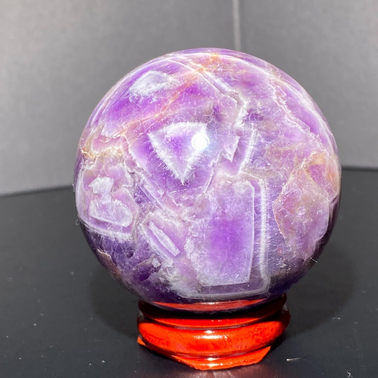 290G Natural Dreamy Amethyst ball Quartz crystal Sphere Crystal Reiki Healing