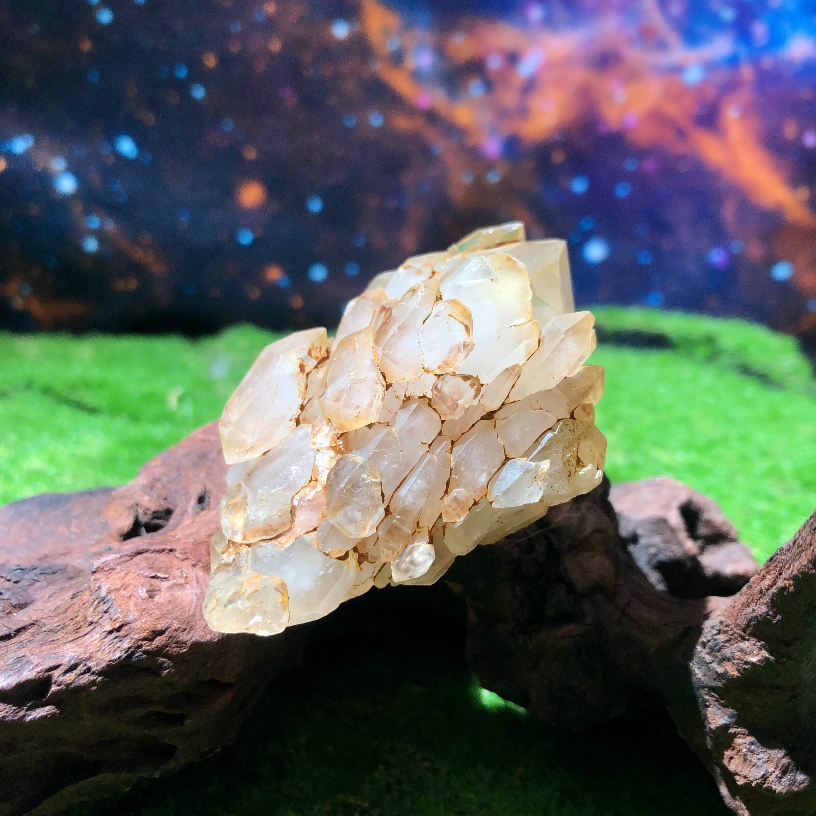Brazil Elestial Quartz Skeletal Quartz Natural Crystal Healing 7×4.5cm