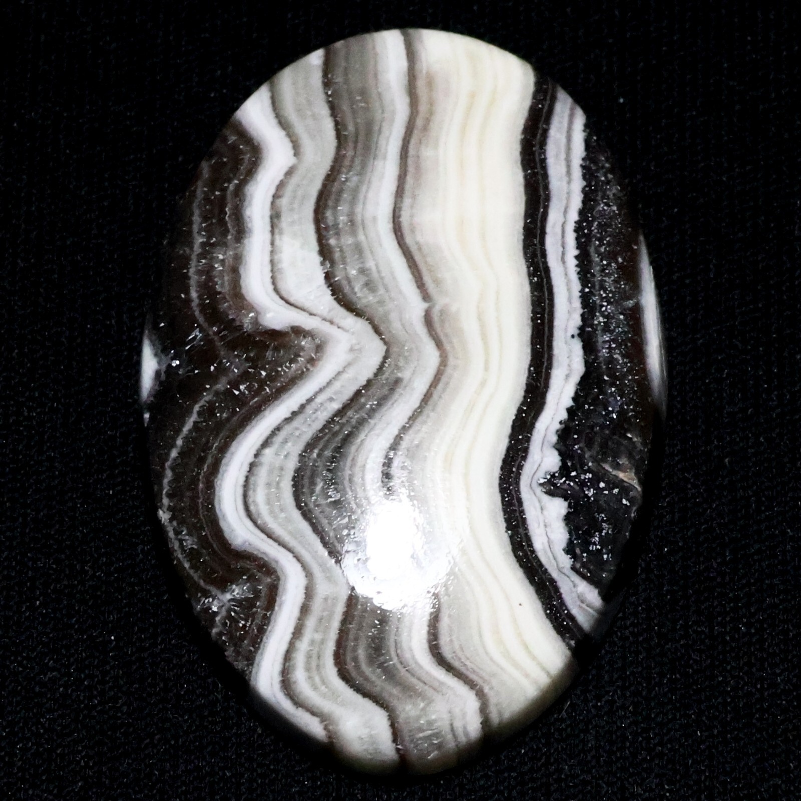 44 Ct 4X24X37 mm Superb White Rhodochrosite Oval Cabochon Gemstone CD-189