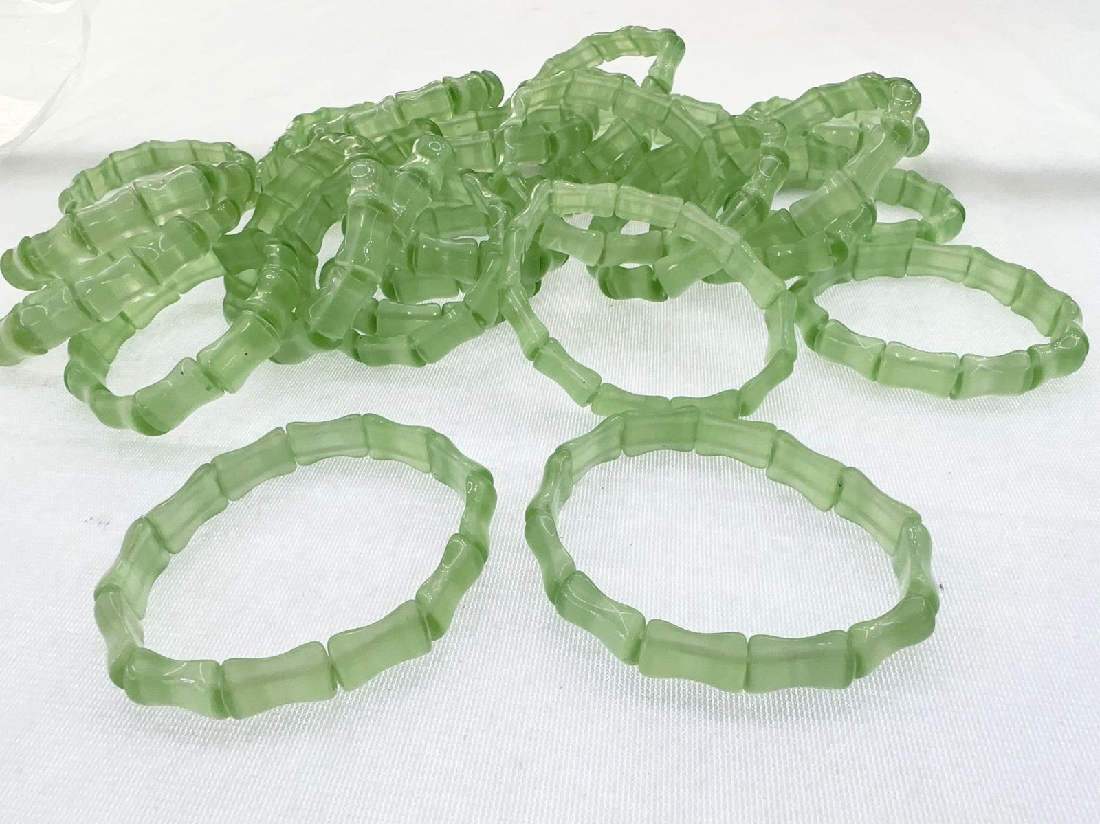 5pcs Fashion cat eye stone bamboo knot bracelet 11 * 18mm seven color