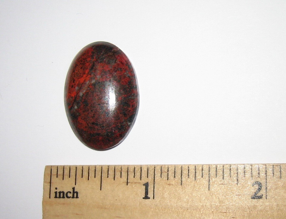 26mm x 18.5mm POLISHED NATURAL CUPRITE STONE CABOCHON FROM MEXICO 28.5carats *A