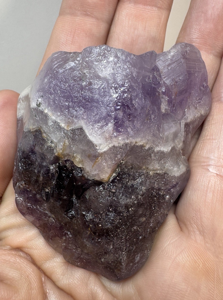 Boreal Amethyst Crystal Auralite23 Natural Phantom Reveal On Polished Face