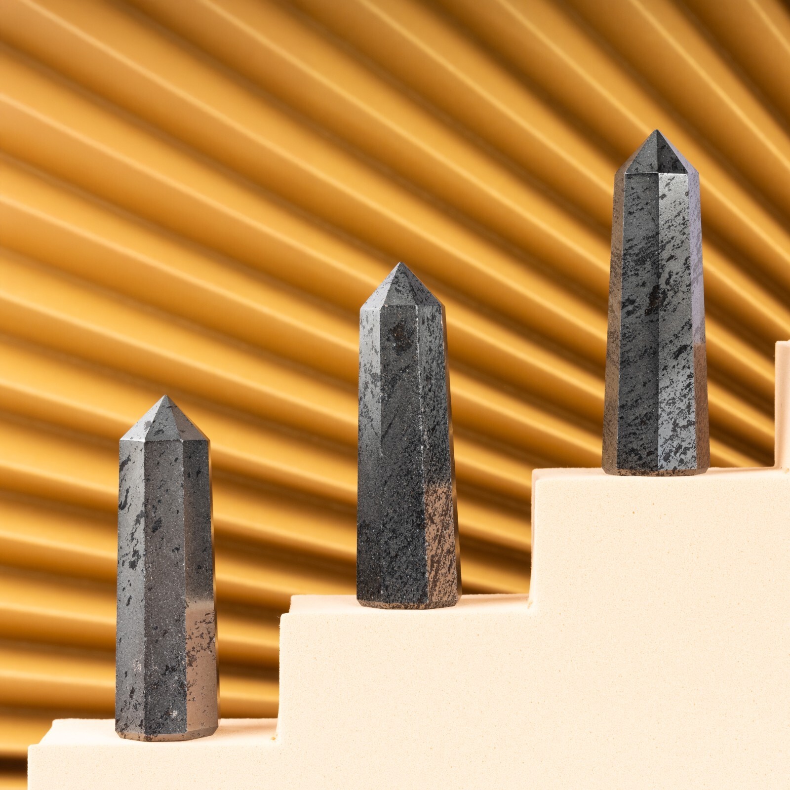 Natural Hematite Obelisk Point Crystal Tower 2.5-3″, Healing Crystals and Stones