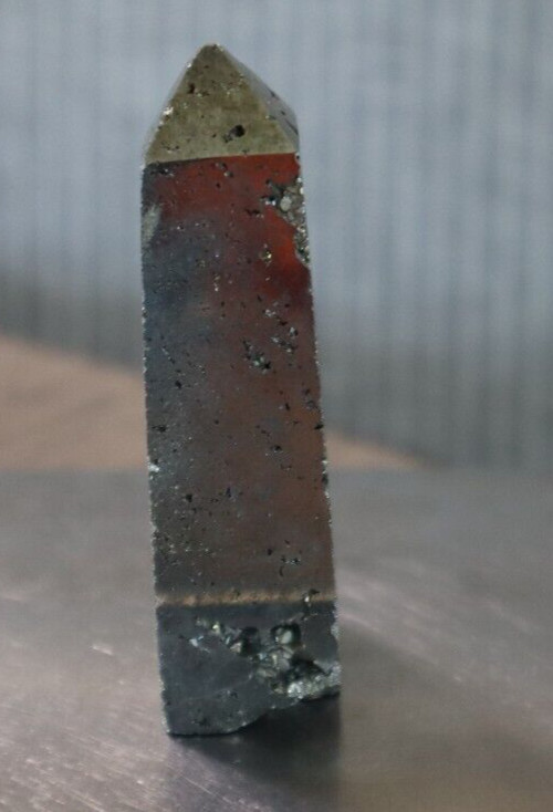 PYRITE POINT 2.73 INCHES TALL/ 101.4 GRAMS