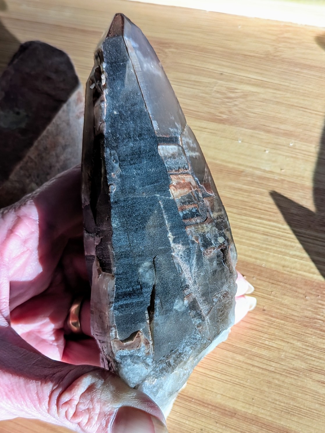 6 inch Smokey Crystal and Cube Feldspar Crystal