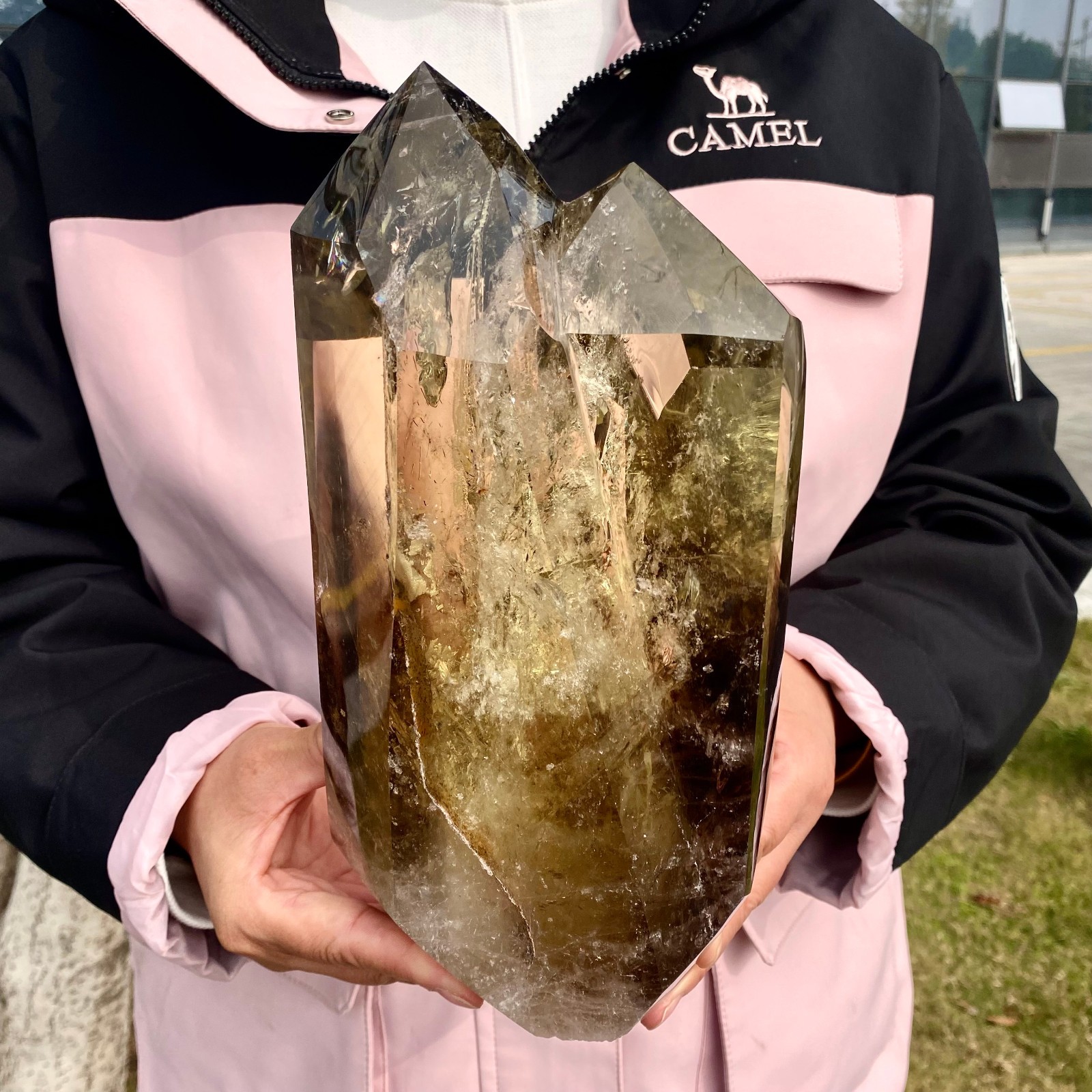 10LB Natural Citrine backbone cluster mineral specimen quartz crystal healing