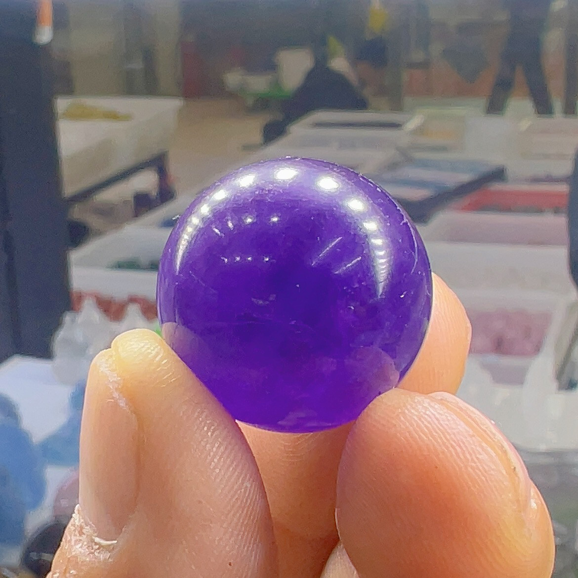 1pc Natural Amethyst Quartz Sphere Crystal Ball Reiki Healing 20mm