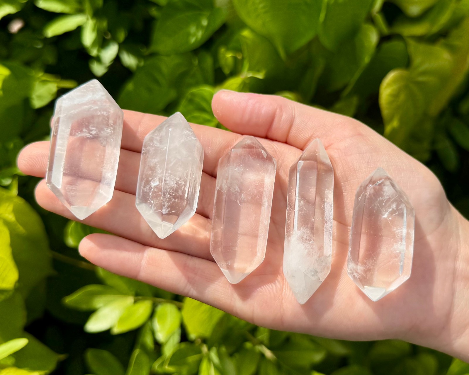 Double Terminated Clear Quartz Crystal Points: Pick Oz or lb Bulk Wholesale Lots