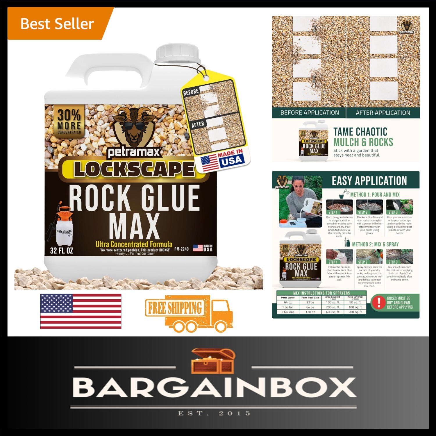 32oz Landscaping Glue – Safe for Pets, Fast-Drying & Covers 50 Sq Ft