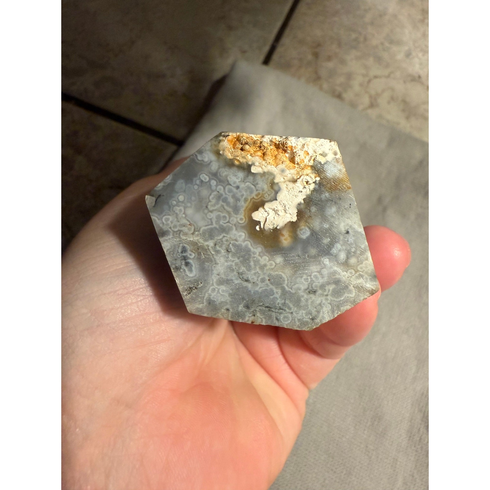 Ocean Jasper Tower Crystal Stone Gem 6 in tall 13 ounces