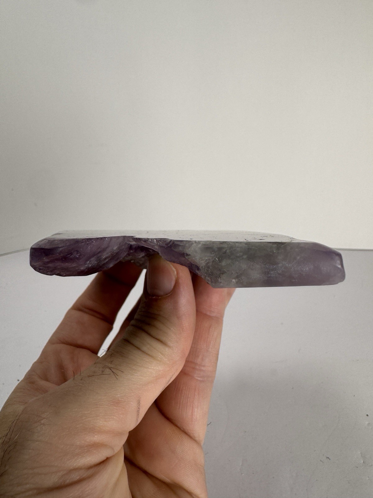 Boreal Amethyst Auralite 23 Crystal – Vertical Cut Polished Face