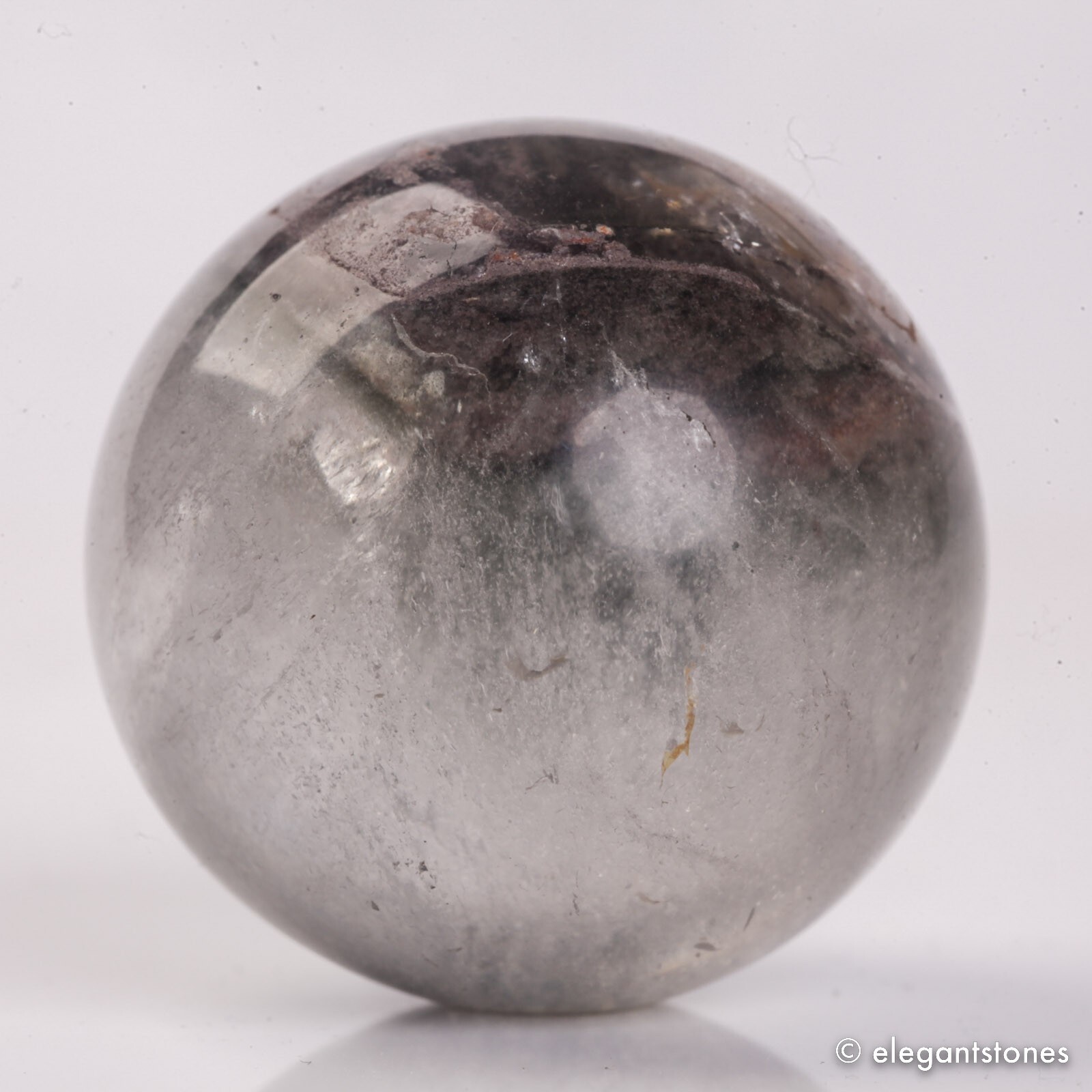 50g33mm Natural Garden/Phantom/Ghost/Lodolite Quartz Crystal Sphere Healing Ball